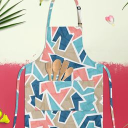 ArtzFolio Blue & Pink Printed Cotton Aprons-13