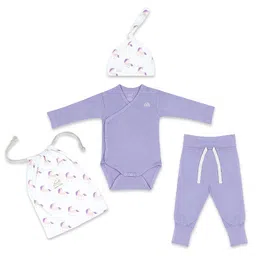 Masilo Girls Purple & White Clothing Set With Cap-image-22