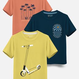 HELLCAT Boys Pack Of 3 Printed Cotton T-shirt-picture-20