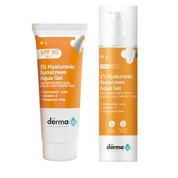 The Derma co. Set of 2 1% Hyaluronic Sunscreen SPF50 Aqua Gel - 30 g & 50 g-13
