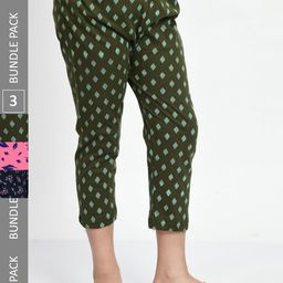 BAESD Girls Pack of 3 Printed Pure Cotton Capris-picture-28