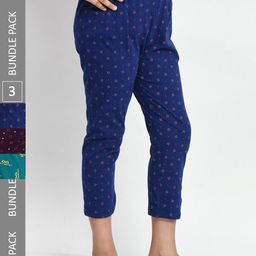 BAESD Girls Pack Of 3 Printed Pure Cotton Capris-picture-37
