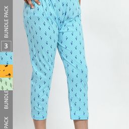 BAESD Girls Pack Of 3 Printed Pure Cotton Capris-picture-23