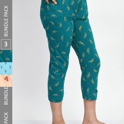 BAESD Girls Pack Of 3 Printed Pure Cotton Capris-picture-43