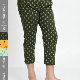 BAESD Girls Pack Of 3 Printed Pure Cotton Capris-picture-21