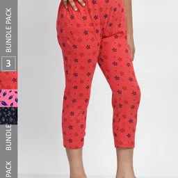 BAESD Girls Pack of 3 Printed Pure Cotton Capris-picture-17