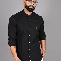 FUBAR Modern Mandarin Collar Cotton Casual Shirt-picture-2