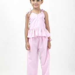 Budding Bees Pink Striped Night suit BB6682-image-51