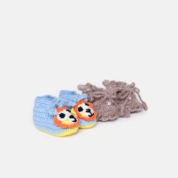 CHUTPUT Unisex Kids Pack of 2 Crochet Booties-43