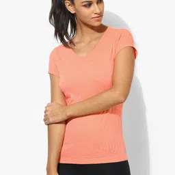 Alcis Women Peach-Coloured Solid Top-image-23