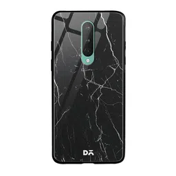 DailyObjects Black Marble OnePlus 8 Glass Case-picture-50