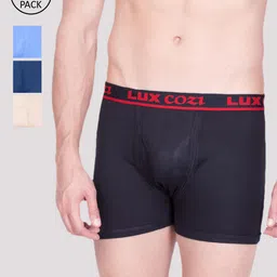 Lux Cozi Men Pack Of 4 Assorted Cotton Trunks-picture-22