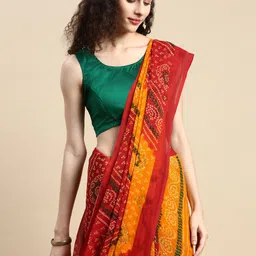 Rani Saahiba Printed Poly Chiffon Bandhani Saree-picture-38