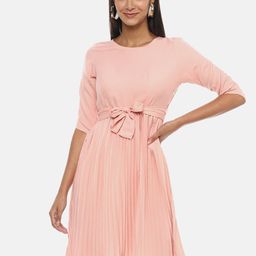 Campus Sutra Peach-Coloured Dress-image-1