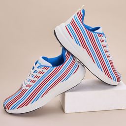 AVANT Men Striped Lace-Up Bi-Strip Running Shoes-41
