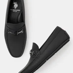 U.S. Polo Assn. Men Textured Horsebit Loafers-picture-16