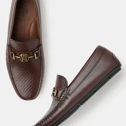 U.S. Polo Assn. Men Textured Horsebit Loafers-picture-27