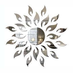 Wall1ders Sun Shaped Acrylic Mirror Wall Sticker-57