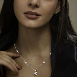 MINUTIAE Silver-Plated Crystals Studded Necklace-image-72