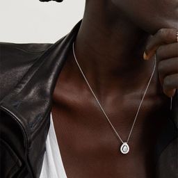 MINUTIAE Silver-Plated Crystals Studded Necklace-21
