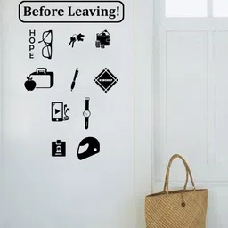 rawpockets Black Before Leaving Pocket Check Wall Stickers-image-37