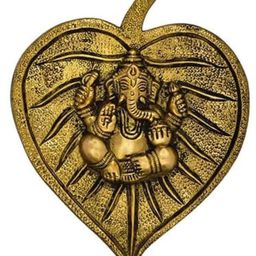 The Advitya Hanging Ganesha Leaf Brass Showpiece-image-30