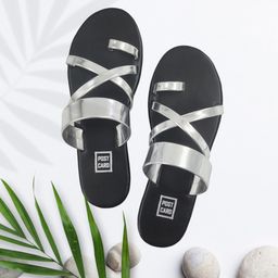 POSTCARD Women Black Colourblocked One Toe Flats-image-27