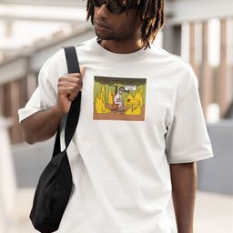 BOLLYWOO.OOO Unisex Meme Edition Sab Mast hai Re Baba Oversized Cotton T-shirt-picture-0