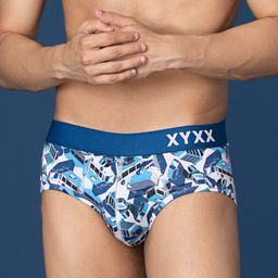 XYXX Men Printed Anti-Roll Basic Briefs XYBRF194-31