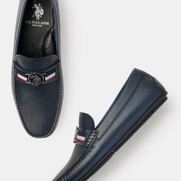 U.S. Polo Assn. Men Textured Patent Leather Loafers-image-55