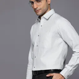 Raymond Pure Cotton Slim Fit Opaque Formal Shirt-picture-36
