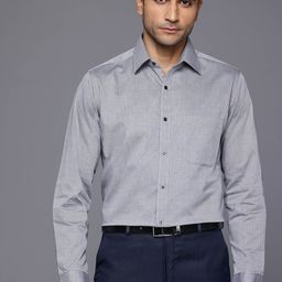 Raymond Pure Cotton Slim Fit Textured Formal Shirt-picture-7