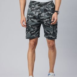 ADBUCKS Men Camouflage Printed Cargo Shorts-image-17