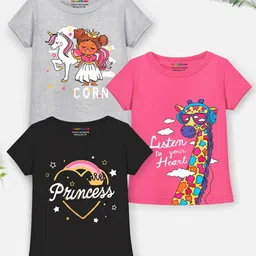 YK X Trampoline Girls 3 Printed Applique T-shirt-image-44