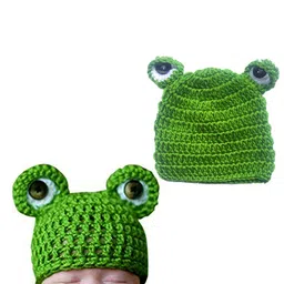 Babymoon Infants Frog Crochet Woollen Beanie Cap-31