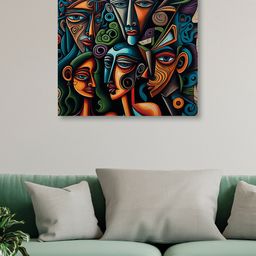 OLIVE TREE Blue & Green Canvas Paintings Wall Art-picture-10