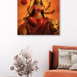 OLIVE TREE Orange & Red Canvas Religious Wall Art-picture-8