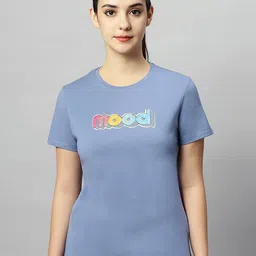 LAASA SPORTS Women Black Printed Dri-FIT T-shirt-image-37