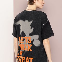 Kook N Keech Disney Printed Drop-Shoulder Sleeves Oversized T-shirt-image-51