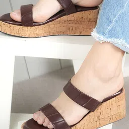 DressBerry Embellished Wedge Mules with Bows-7