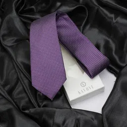 KOVOVE Men Purple Checked Broad Tie-image-44