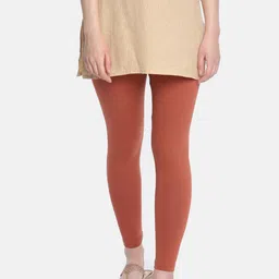 Dollar Missy Women Brown Solid Ankle-Length Leggings-picture-22