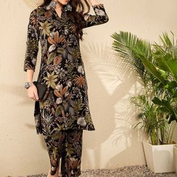 AHIKA Floral Printed Tunic With Trousers Co-Ords-image-65