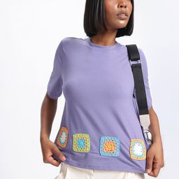 glitchez Adorable Allure Crochet Applique T-shirt-image-58