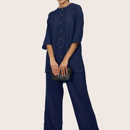 Saltpetre Belted Linen Top & Trousers Co-Ords Set-picture-11