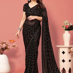 Sangria Printed Leheriya Saree With Blouse Piece-picture-21