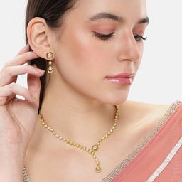 Estele Gold-Plated Cubic Zirconia Jewellery Set-14