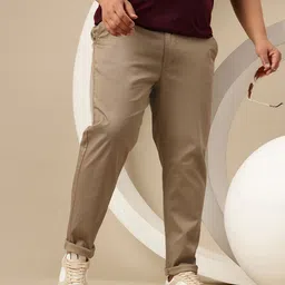 Sztori Men Plus Size Textured Regular Fit Chinos-image-20