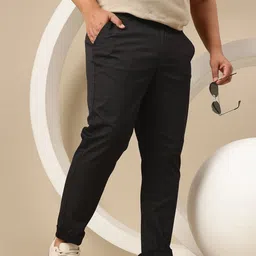 Sztori Men Plus Size Textured Regular Fit Chinos-image-77