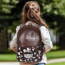 Kuber Industries Kids Brown Disney Mickey School Bag-19
